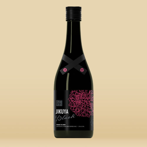Jikuya Black sweet potato shochu bottle.