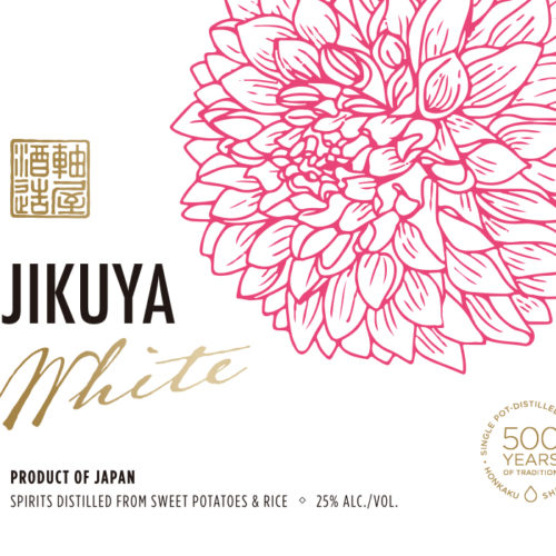 Jikuya White sweet potato shochu label.